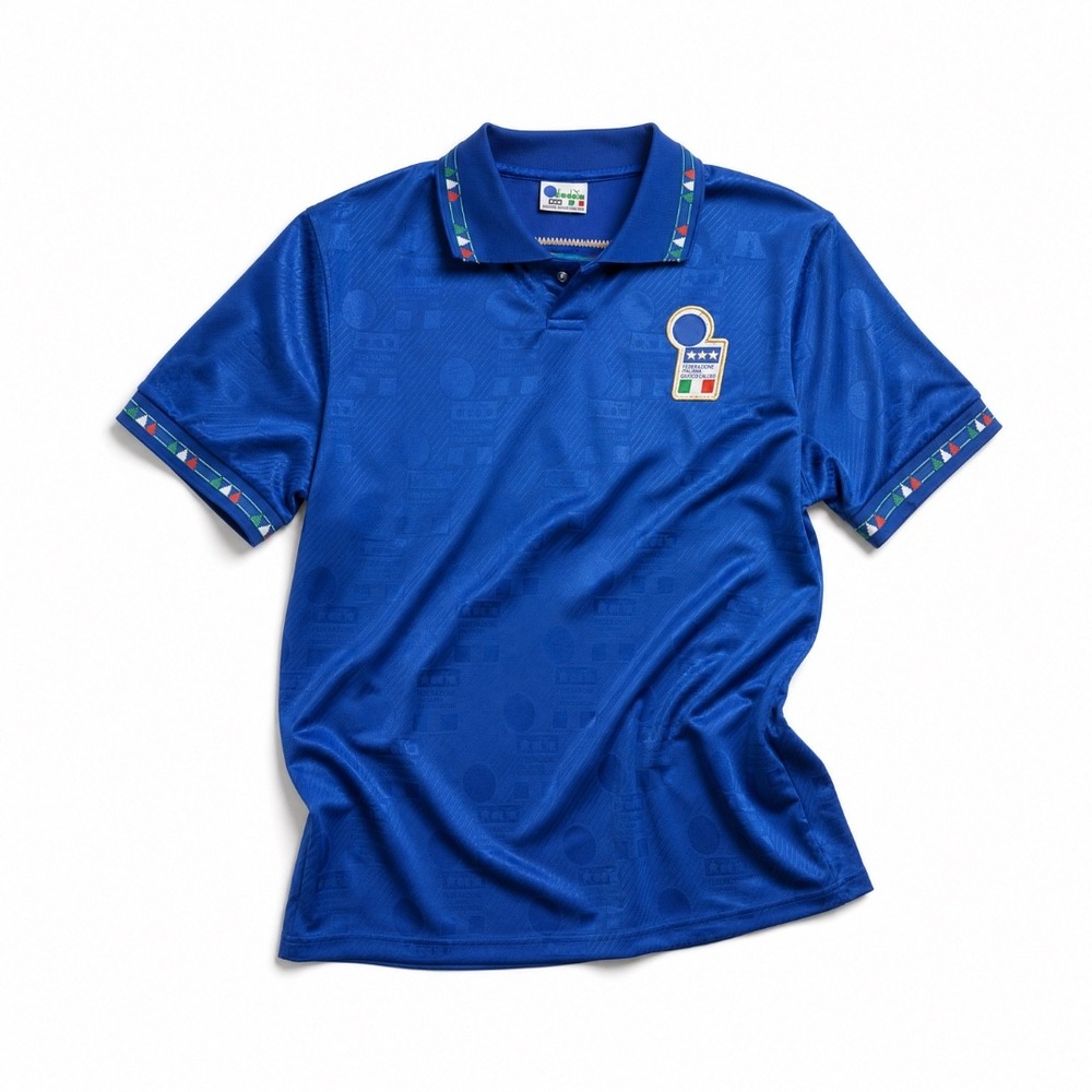 Vintage 1994 Italy Jersey Home World Cup Diadora Blue Soccer Shirt Mens XL